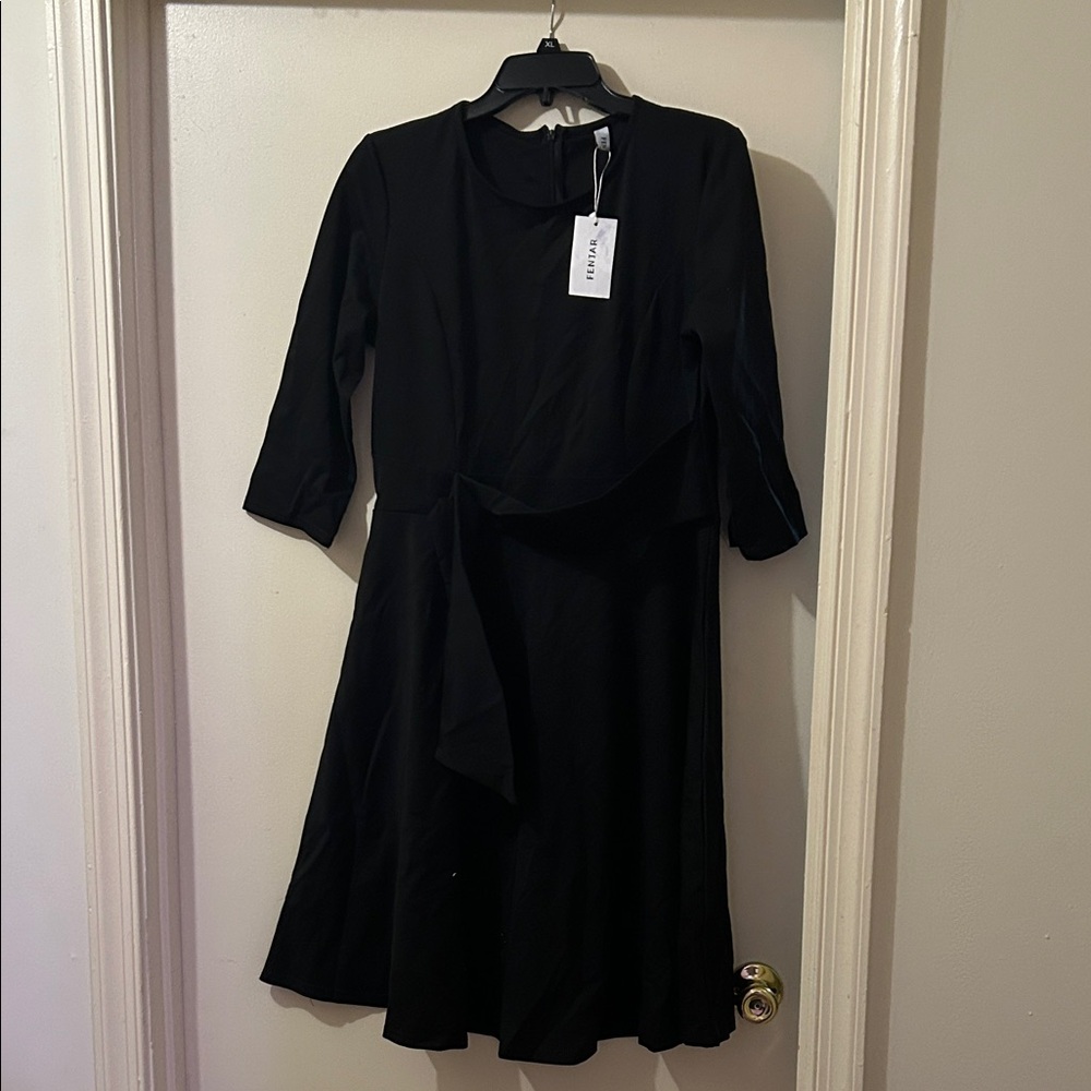 Chic Black Long Sleeve Dress by Shein